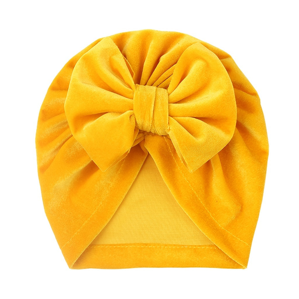 Velvet Bow Cap for Baby Girls - Holiday Party Photography Props