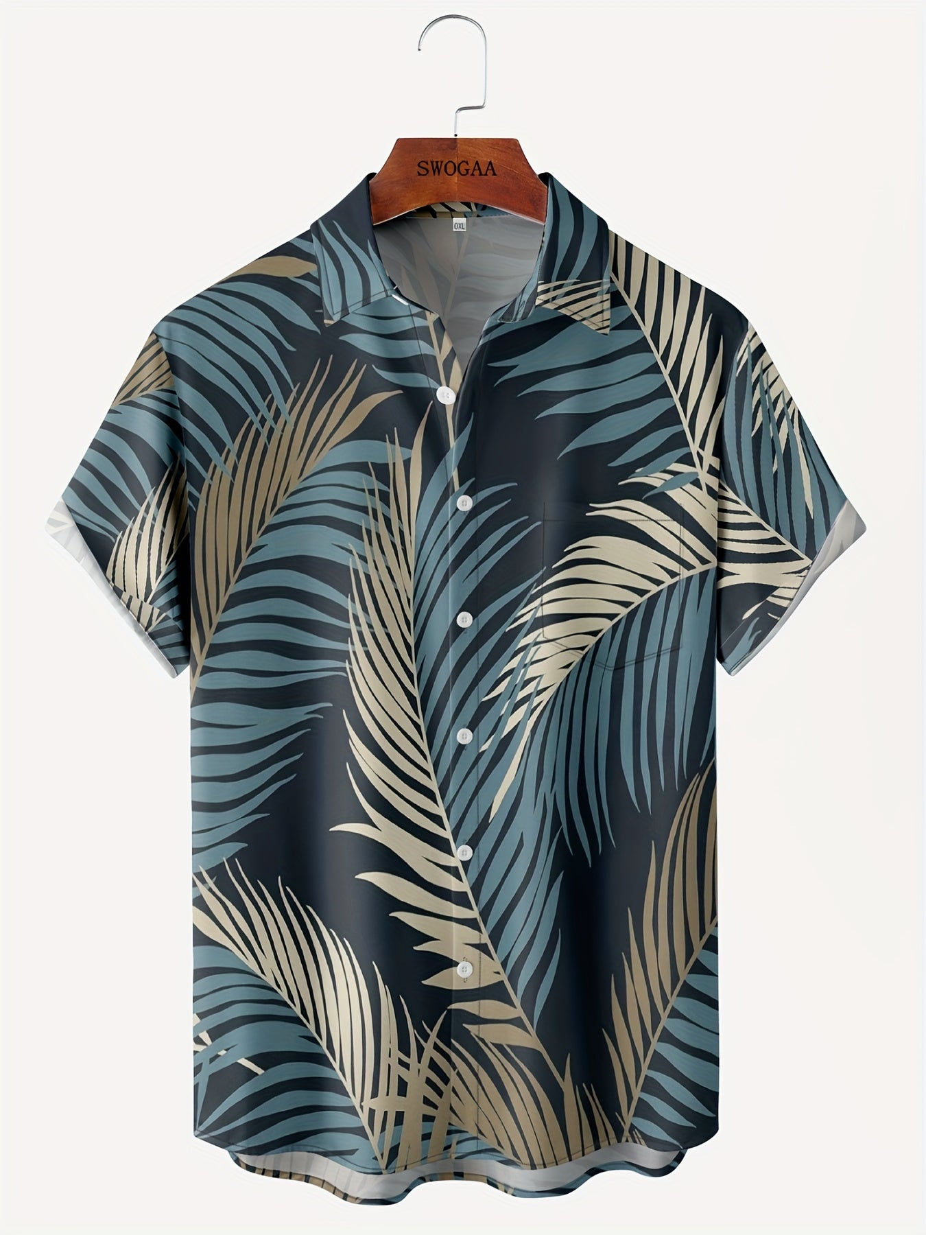 Men's Coconut Print Short Sleeve Hawaiian Shirt