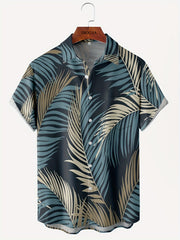 Men's Coconut Print Short Sleeve Hawaiian Shirt