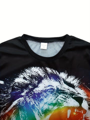 Stylish Lion Printed T Shirt for Men & Women 3D Print