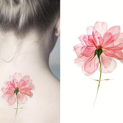 30 Sheets Flowers Temporary Tattoos For Women Waterproof Body Art Stickers