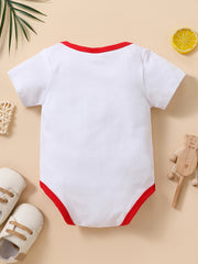 Baby Boys Casual Heart Print Romper For Summer