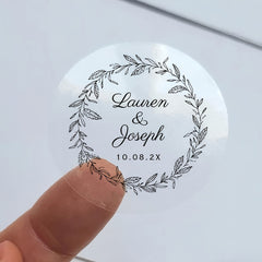 100pcs Wedding Flower Name Stickers