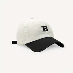 Embroidery Casual Baseball Cap Block Sports Hat Adjustable Sunscreen Dad Hats