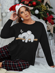 Koala Print Long Sleeve Sleep Tee