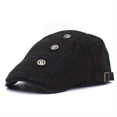 Adjustable Summer Casual Mens Peaked Cap with Letter Embroidery