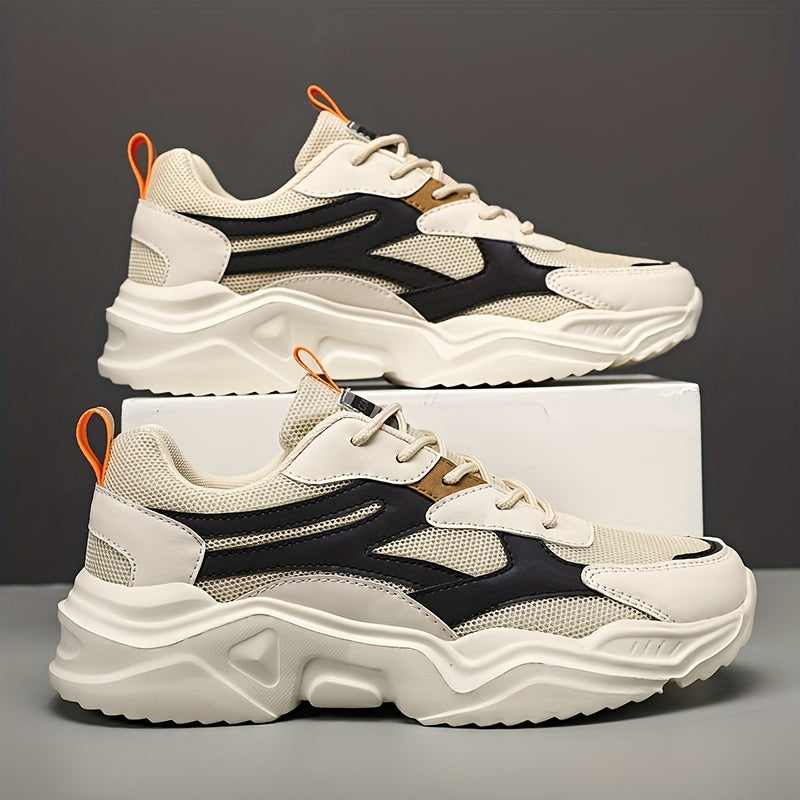 Men's Breathable Mesh Chunky Sneakers for Jogging Gym