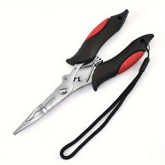1pc Fishing Pliers With Strap Stainless Steel Fishing Grippers