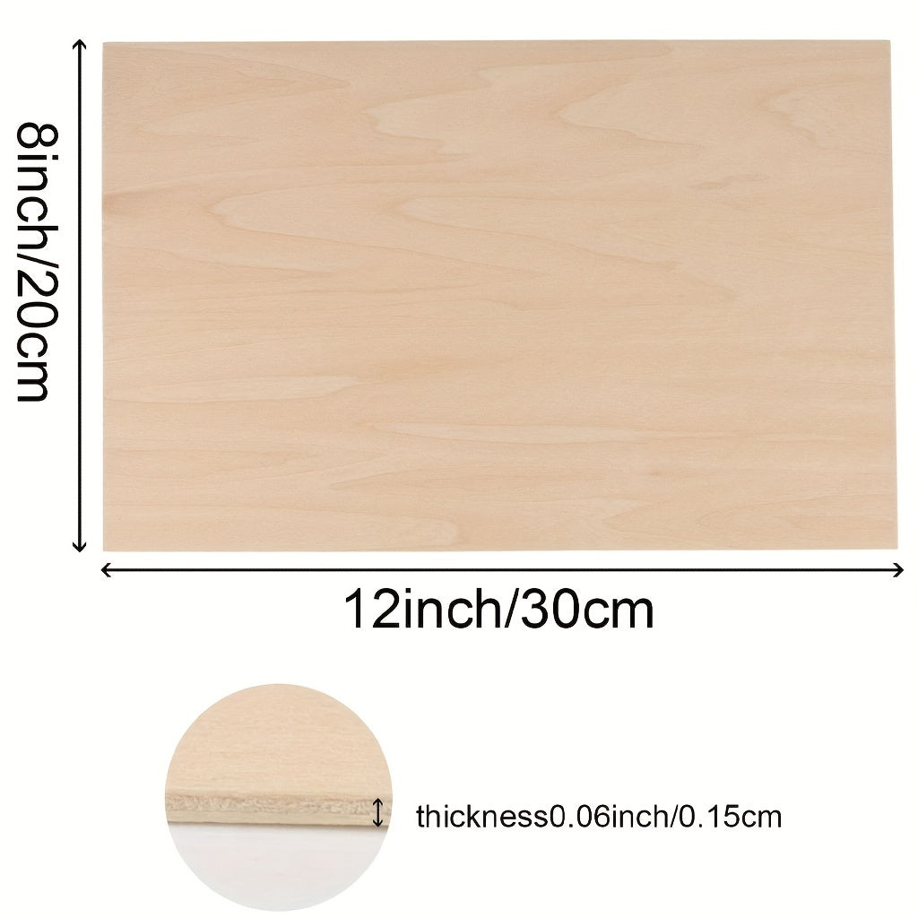 10pcs Basswood Sheets 12 X 8 X 1 12 Inch 2mm Thick Plywood Smooth Surfaces