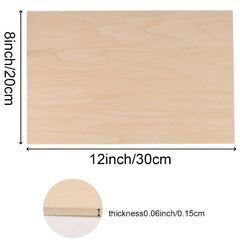 10pcs Basswood Sheets 12 X 8 X 1 12 Inch 2mm Thick Plywood Smooth Surfaces