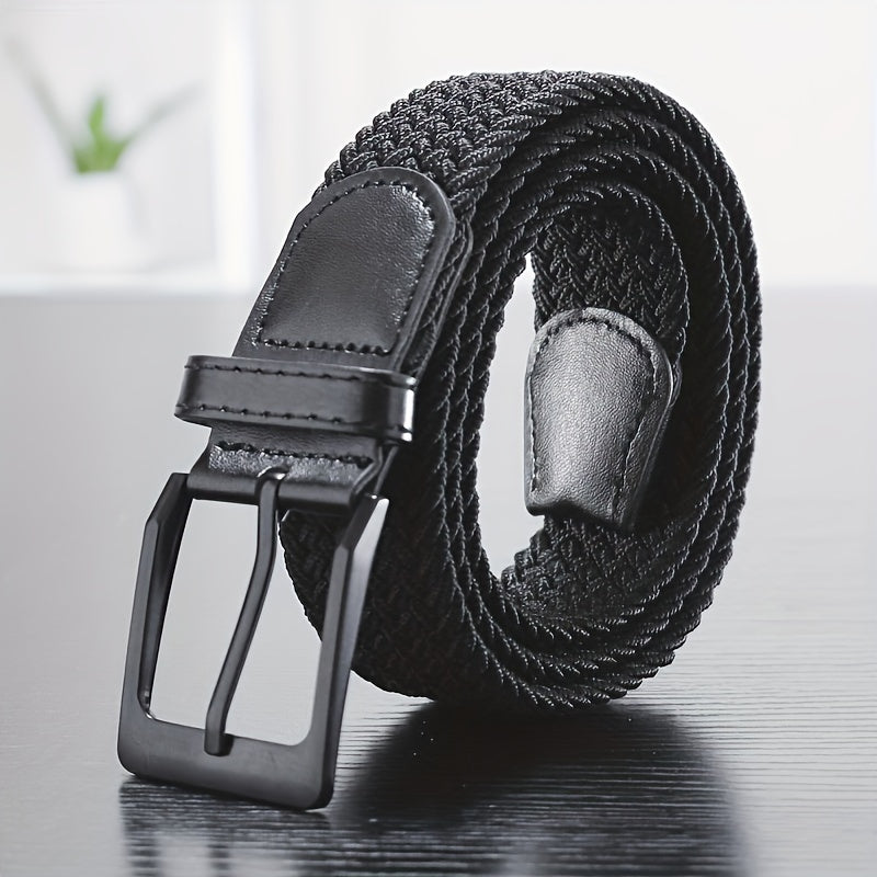 Men's Golf Braided Stretchy Belt Casual Elastic for Jeans Shorts Pants