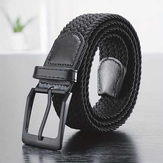 Men's Golf Braided Stretchy Belt Casual Elastic for Jeans Shorts Pants