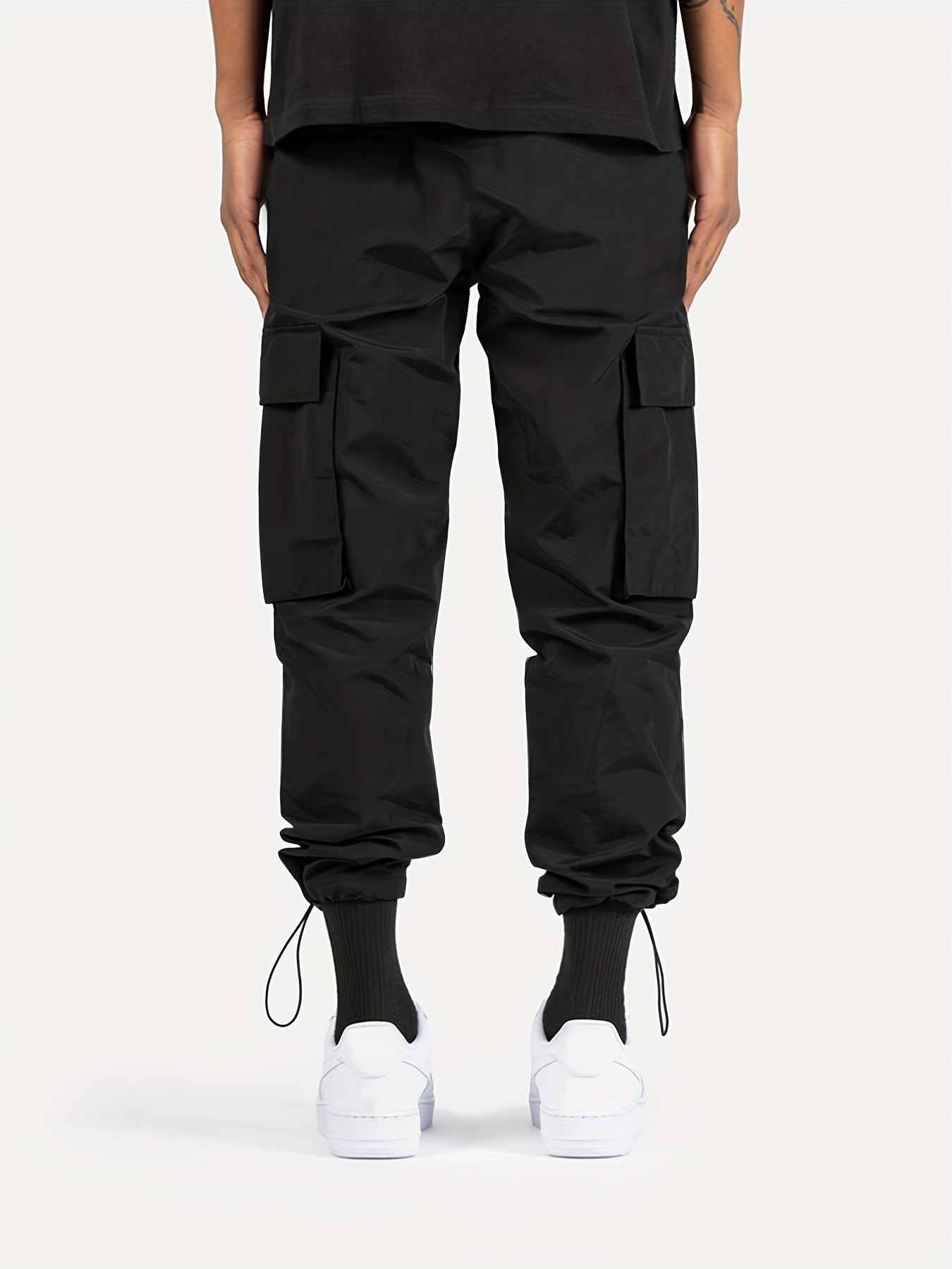 Men's Loose Cargo Pants Hip Pop Style Casual Outdoor Work Trousers