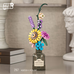 Mini Building Blocks Floral Architecture Set DIY Flowers Adults