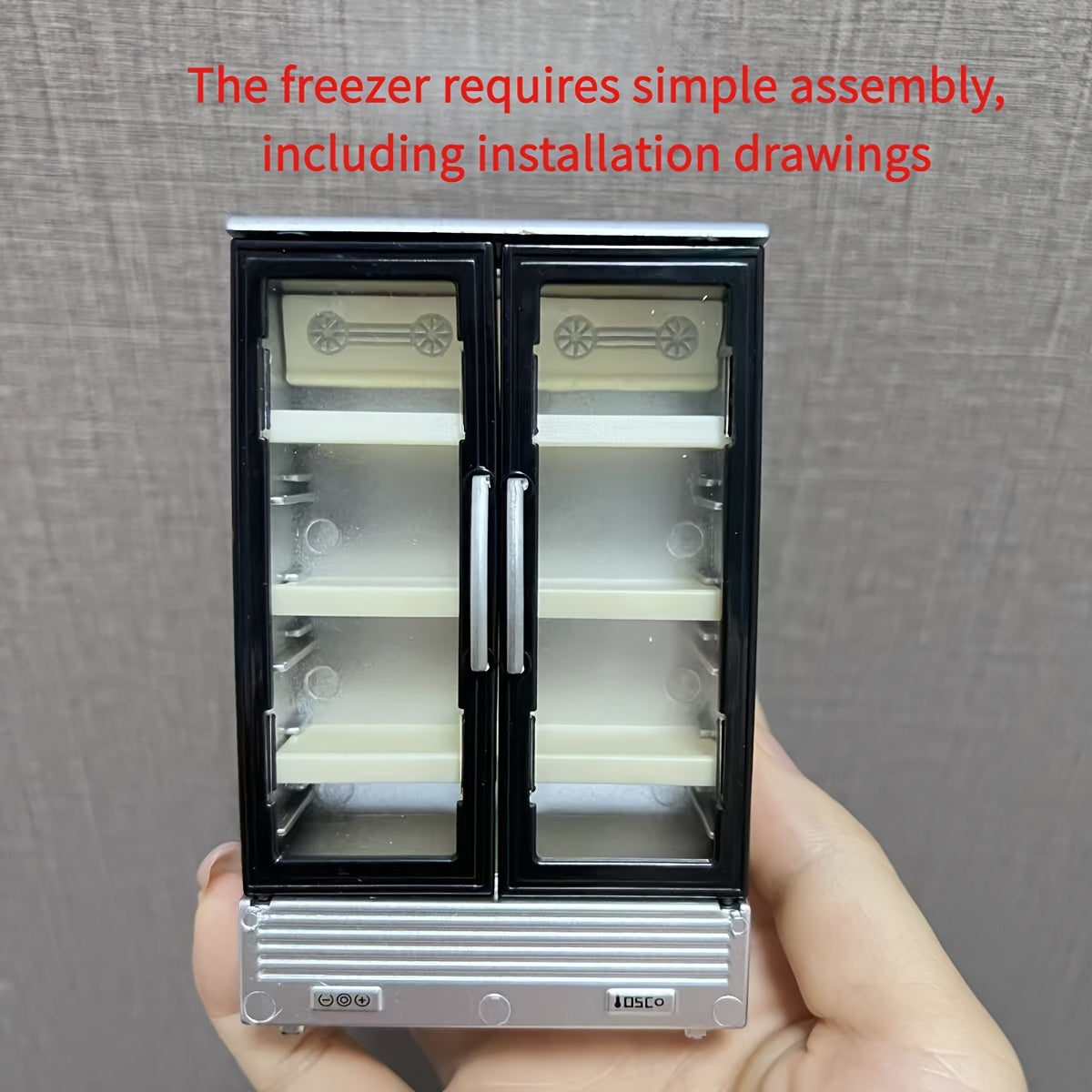 Mini Dollhouse Refrigerator Easy Assembly Realistic Micro Landscape Photography