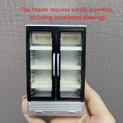 Mini Dollhouse Refrigerator Easy Assembly Realistic Micro Landscape Photography