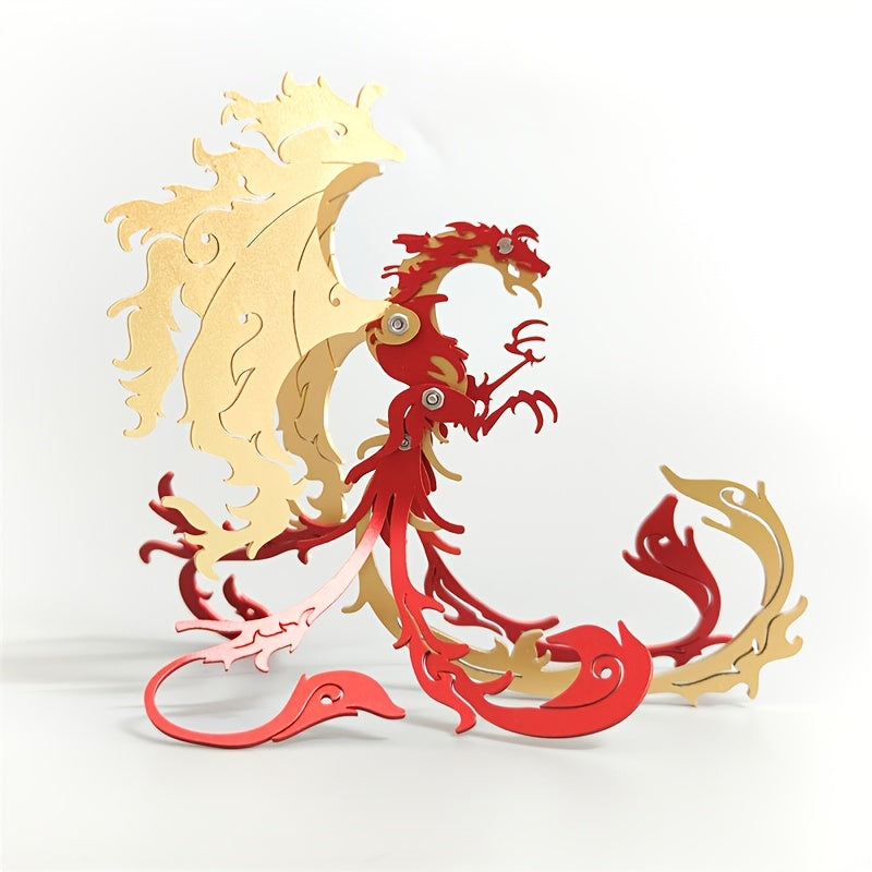 3D Metal Phoenix DIY Puzzle Metal Phoenix Suzaku 3D Puzzle Kit