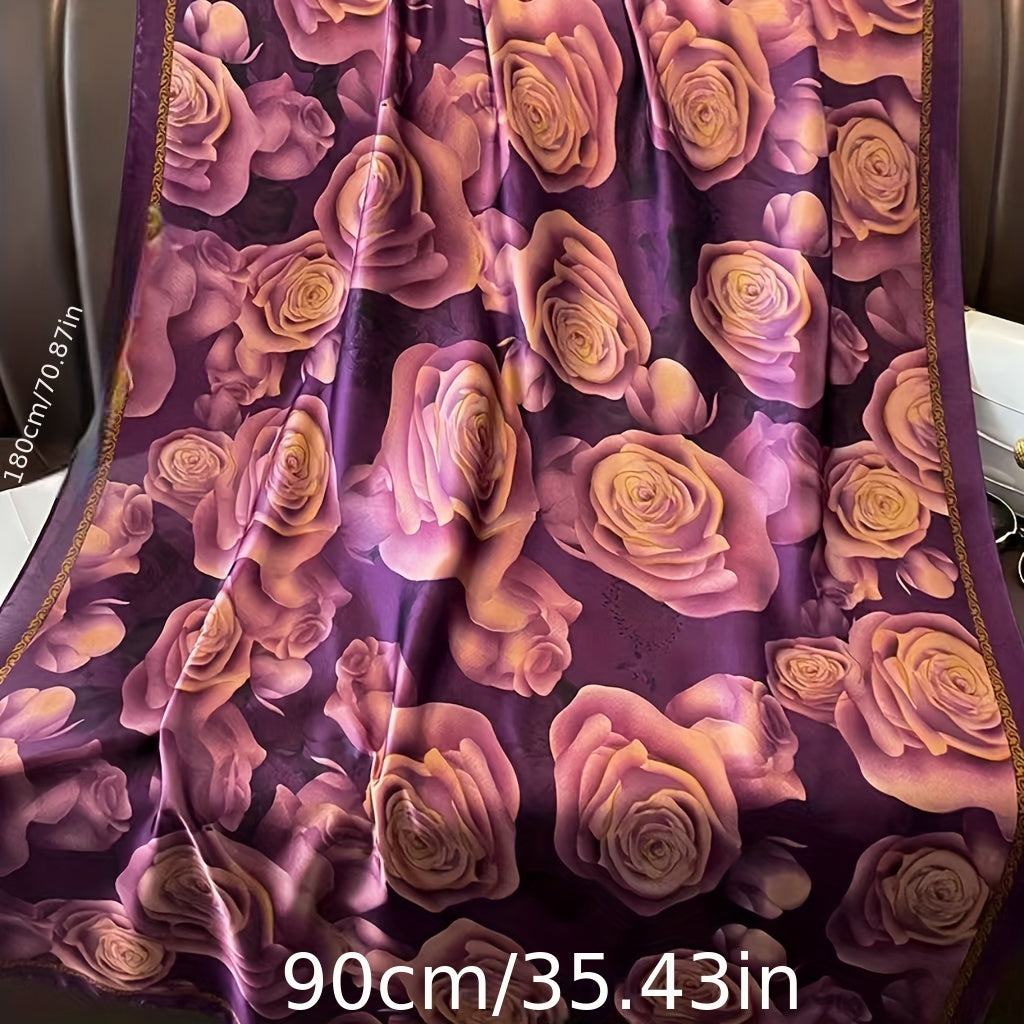 Sunproof Silk Scarf Women's Vacation Shawl