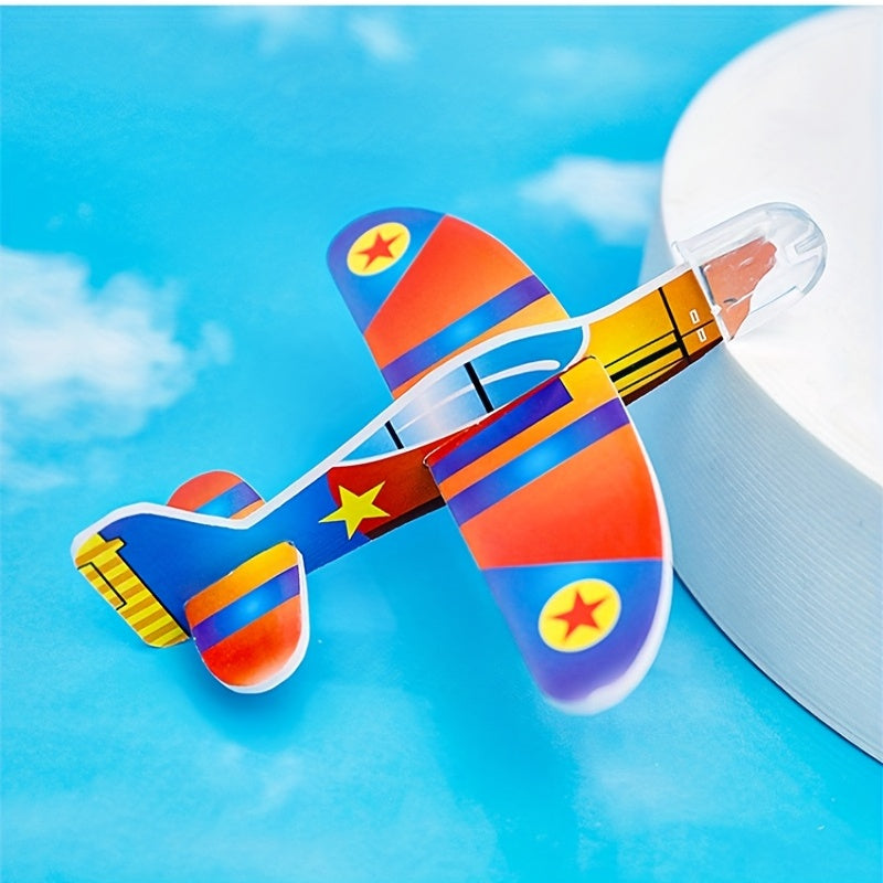 Mini Cartoon Hand Thrown Airplane Model Aircraft Puzzle DIY Toy Gift