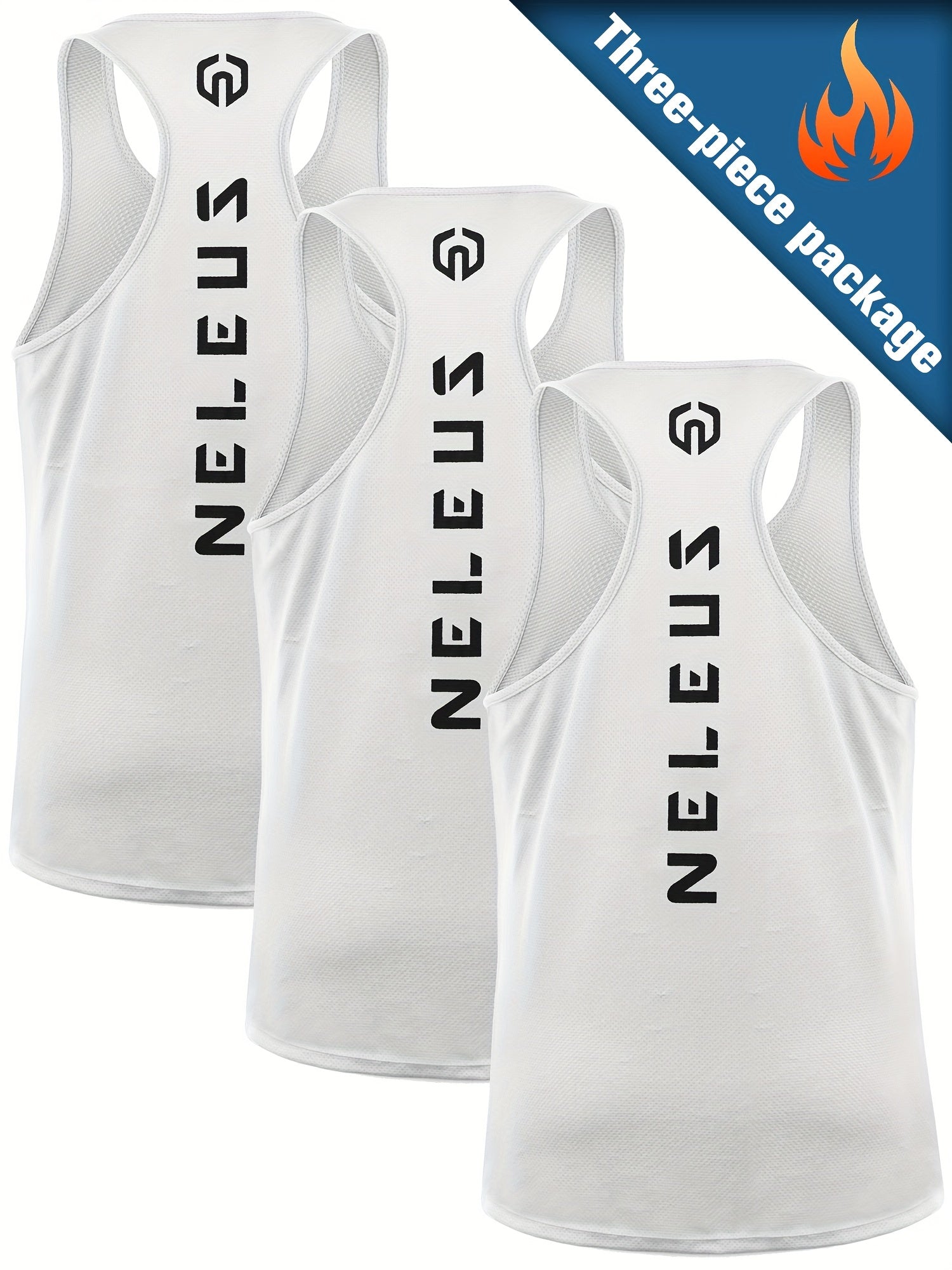 Men's Letter Print Sleeveless Shirt Athletic Quick Dry Breathable Tank Top