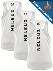 Men's Letter Print Sleeveless Shirt Athletic Quick Dry Breathable Tank Top