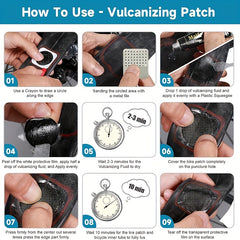 Bike Puncture Repair Kit with Tire Patches & Rasps - Motorcycle Inn
