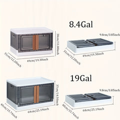 1pc Collapsible Plastic Storage Cabinet Bins for Kitchen Stackable Totes