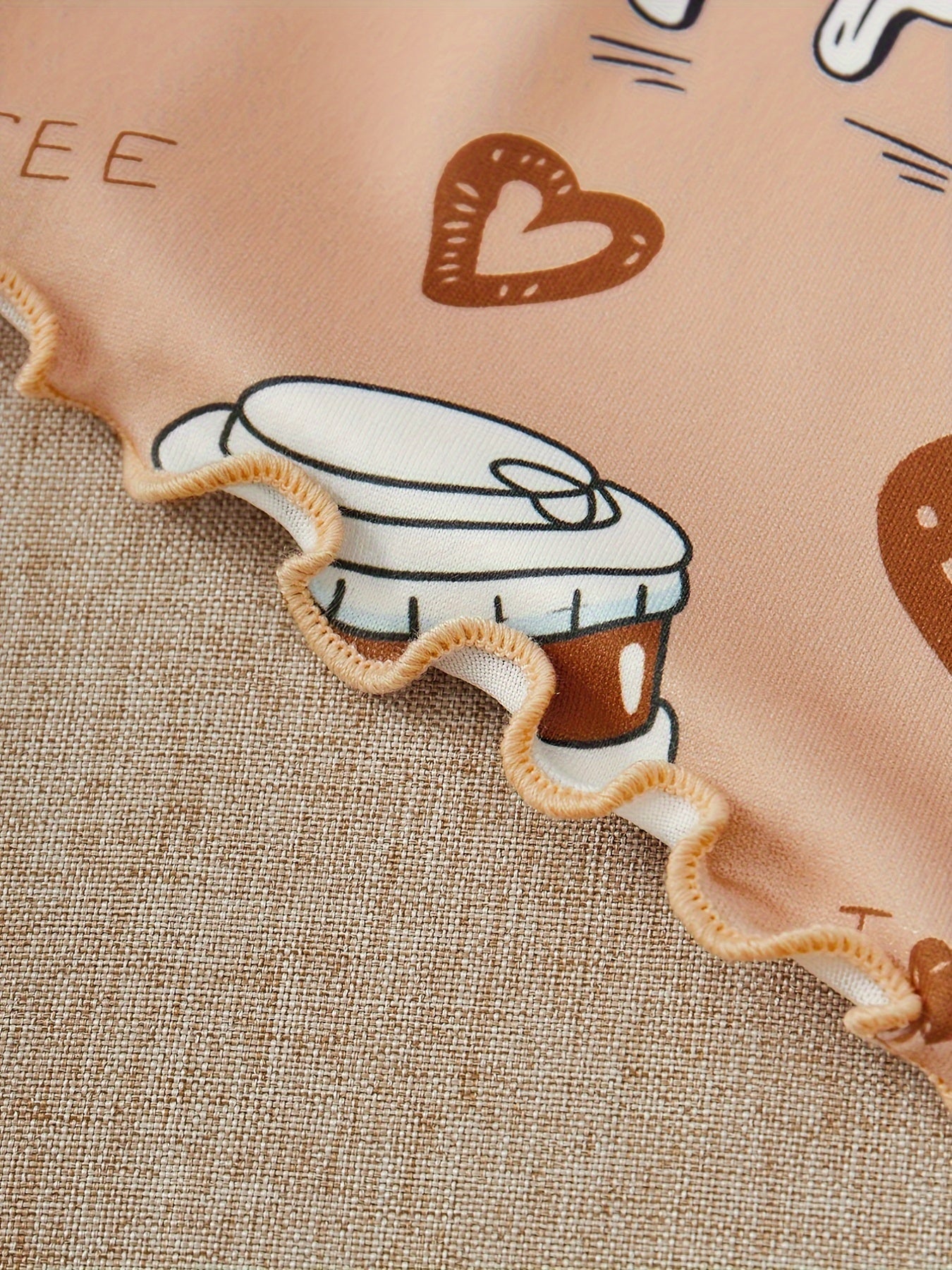 Summer Women's Donut Print Pajamas Set Suspenders Top & Cozy Shorts