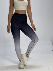 Gradient High Waist Yoga Leggings Fitness Workout Slim Fit Pants