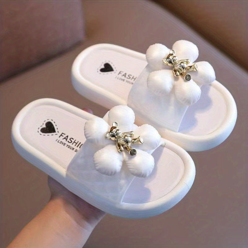 Girls Cartoon Slippers Non Slip Lightweight Open Toe Indoor Outdoor All Seasons