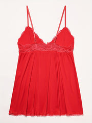 Nightgown Women's Plus V Neck Slip Dress Babydoll Nightdress