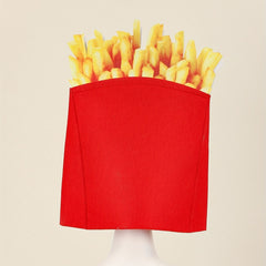 Yellow Fries Hat Fast Food Party Dress Up Costume Headgear