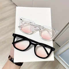 Large Square Sunglasses Casual Gradient Glasses UV400