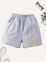 Girls' Casual Dino Graphic Shorts with Pockets