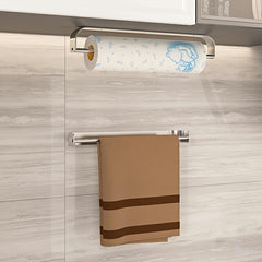 Wall Mounted Kitchen Paper Towel Holder Stainless Steel Rack