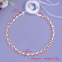 Baroque Style Rhinestone Bridal Sash Wedding Belt Summer Dress Waist Accessory