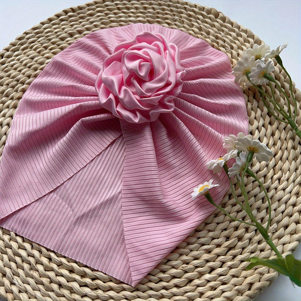 Baby Girls Flowers Decor Cap Head Accessory For Party