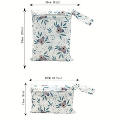 2pcs Koala Printed Waterproof Diaper Bags for Travel & Storage