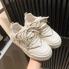 Women's Platform Skate Shoes Low Top Sneakers Comfortable Outdoor Shoes