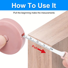 6 Pack Body Size Retractable Tape Measure 60 Inches