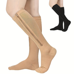 20 mmHg Zipper Compression Socks for Men and Women - Easy Wear