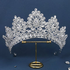 Baroque Crystal Bridal Tiara Crown Zircon Bridal Queen Crown