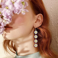 Daisy Sunflower Dangle Earrings Holiday Jewelry Girls