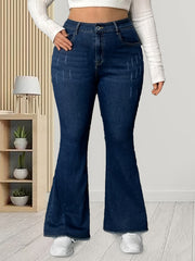 High Rise Flared Leg Jeans