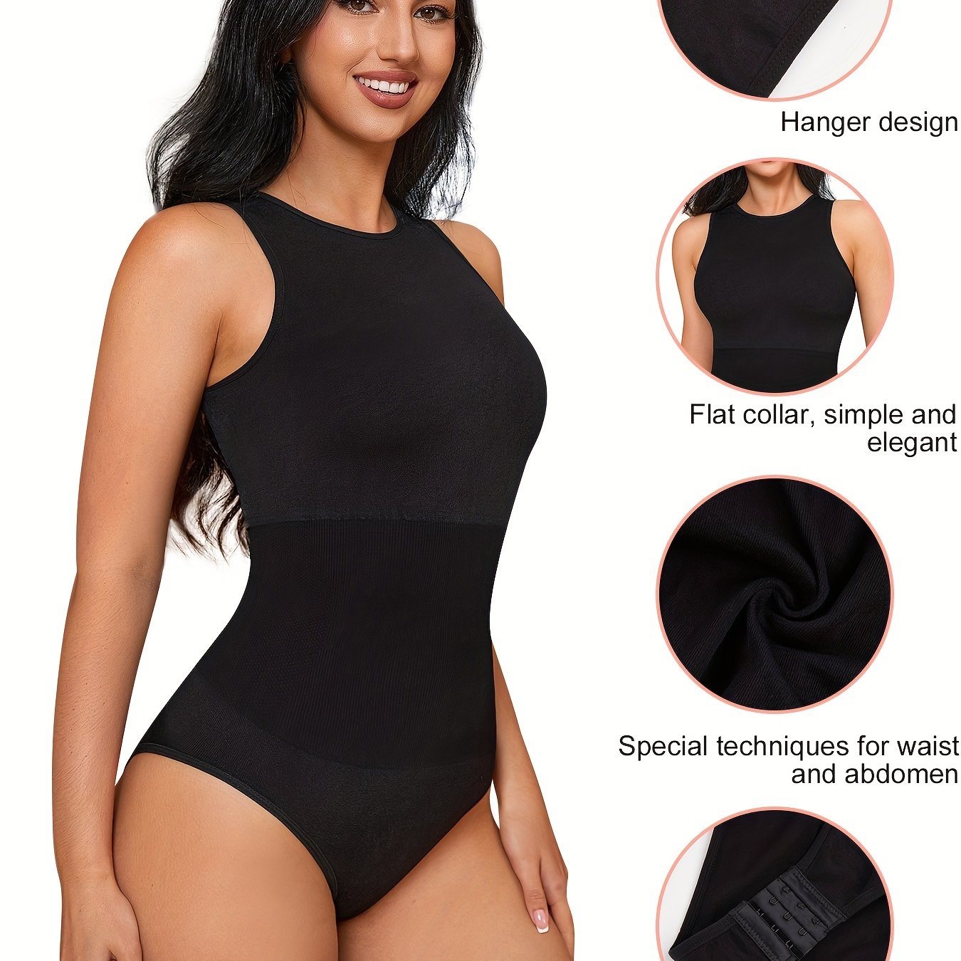 Seamless Tank Shaping Bodysuit Tummy Control Butt Lifting Sleeveless Body Shaper