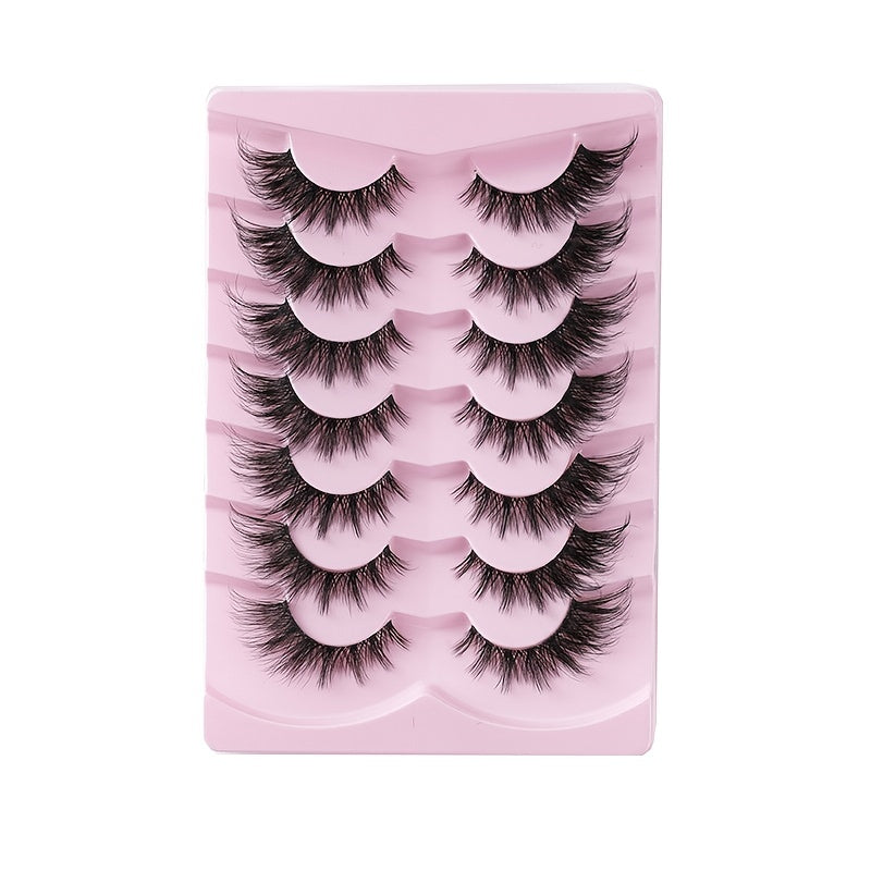 7 Pairs Little Devil Style Lashes Extension Fox Eye False Eyelashes