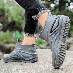 Men's Ankle Rain Boots Non slip Wear resistant Waterproof Rain Shoes