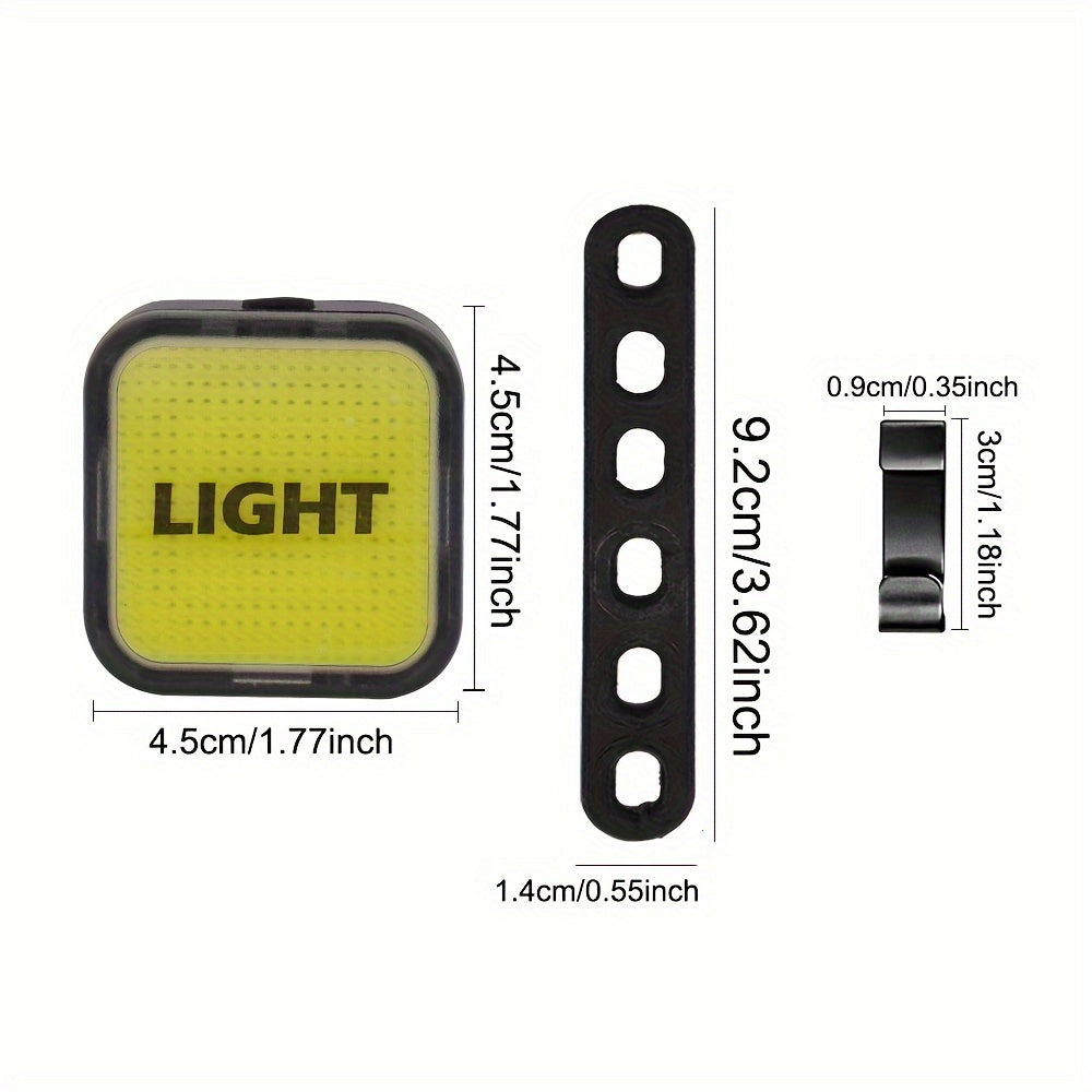 USB Rechargeable LED Bike Taillight 9 Modes 400mAh Heart Palm Smile
