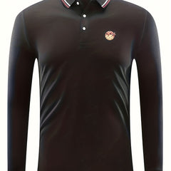 Men's Lightweight Long Sleeve Polo Shirt