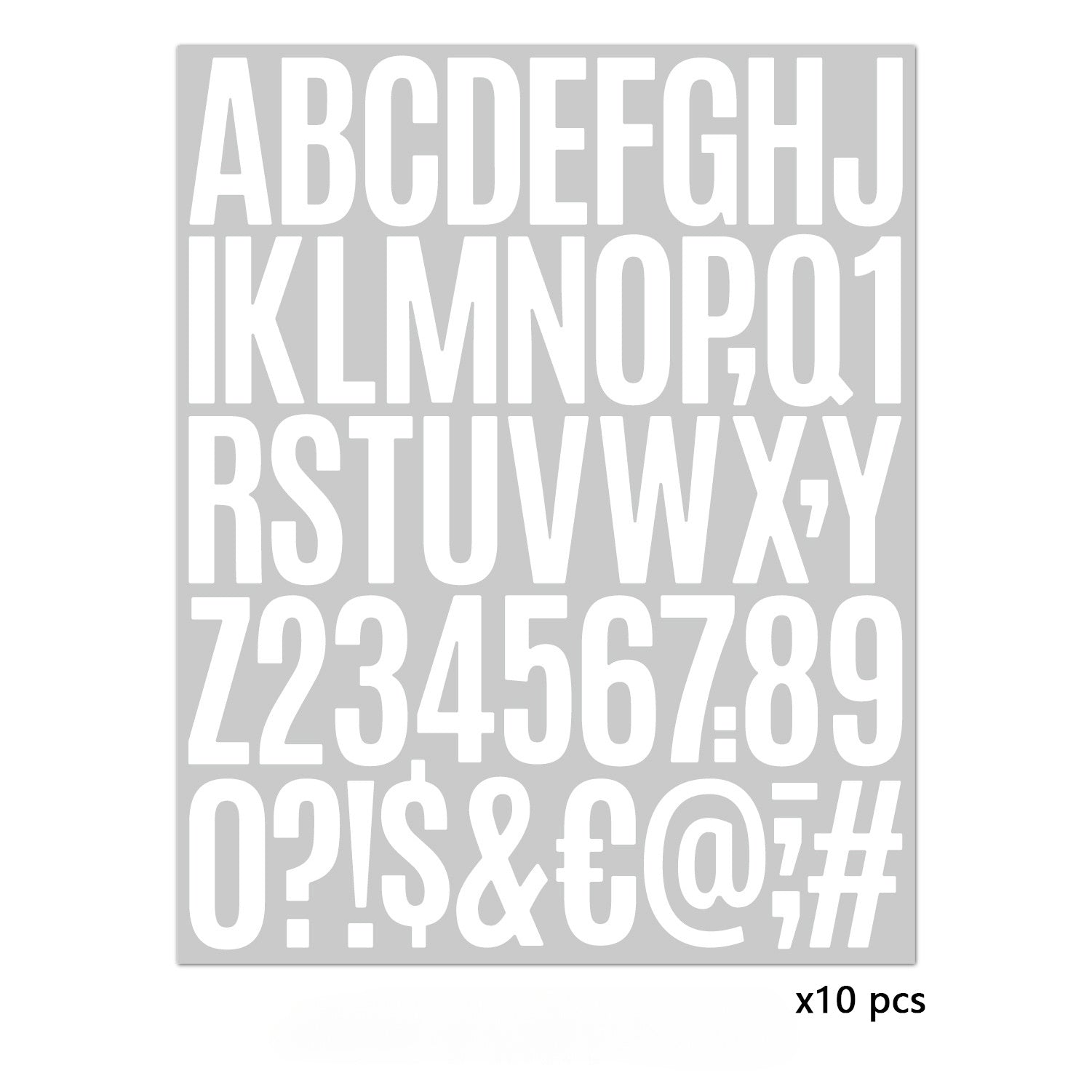 10pcs 5.08cm Letter Stickers for Notebook Ledger Decoration